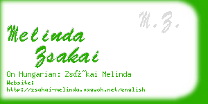 melinda zsakai business card